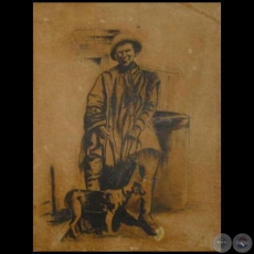 El abuelo - Pintura al óleo - Obra de Vicente González Delgado